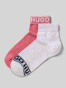HUGO Socken aus Baumwoll-Mix mit Logo-Stitching im 2er-Pack in Hellros...