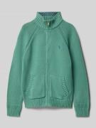 Polo Ralph Lauren Teens Strickjacke mit Stehkragen und Label-Stitching...