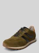 bugatti Sneaker aus echtem Leder mit Logo-Print Modell 'Ivar' in Oliv,...