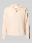 ANOTHER COTTON LAB Relaxed Fit Leinenhemd mit Logo-Stitching in Beige,...