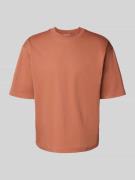 JAKE*S STUDIO MEN T-Shirt mit Rundhalsausschnitt in Rostrot, Größe L