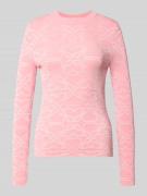 HUGO Longsleeve aus Viskose-Mix in Strick-Optik Modell 'Satero' in Ros...
