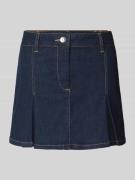 Liu Jo White Jeansrock mit gelegten Falten in Dunkelblau, Größe 36