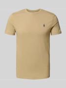 Polo Ralph Lauren Custom Slim Fit T-Shirt mit Label-Stitching in Beige...