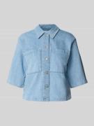 Selected Femme Cropped Fit Jeanshemd aus Baumwoll-Mix Modell 'ANYA' in...