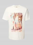 Only & Sons Regular Fit T-Shirt mit Motiv-Print in Offwhite, Größe XXL