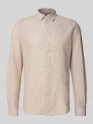 Only & Sons Slim Fit Freizeithemd aus Leinen-Baumwoll-Mix Modell 'CAID...