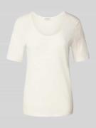 Marc O'Polo Regular Fit T-Shirt aus Slub-Jersey in Offwhite, Größe L