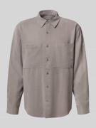 CK Calvin Klein Relaxed Fit Freizeithemd aus Lyocell mit Label-Stitchi...