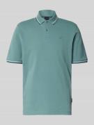bugatti Poloshirt mit kurzer Knopfleiste in Petrol, Größe L