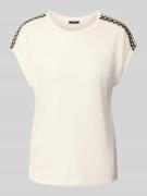 Zero T-Shirt mit Rundhalsausschnitt in Beige, Größe 34