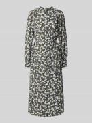 Gant Maxikleid aus reiner Viskose mit floralem Allover Print in Hellgr...