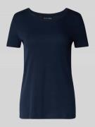 Christian Berg Woman T-Shirt mit geripptem Rundhalsausschnitt in Dunke...