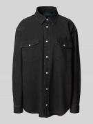 Polo Ralph Lauren Regular Fit Hemdbluse in Jeans-Optik mit Druckknopfv...