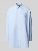 Polo Ralph Lauren Regular Fit Hemdbluse mit Logo-Stitching in Blau, Gr...