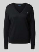 Polo Ralph Lauren Strickpullover mit Logo-Stitching und V-Ausschnitt i...