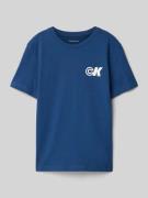 Calvin Klein Jeans T-Shirt mit Label-Print in Blau, Größe 140