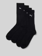 PUMA Socken mit Label-Detail im 4er-Pack in Black, Größe 39/42