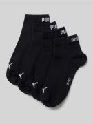 PUMA Sneakersocken mit Label-Details im 4er-Pack in Black, Größe 39/42