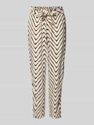 Tom Tailor Slim Fit Paperbag Hose aus reiner Viskose in Beige, Größe 3...