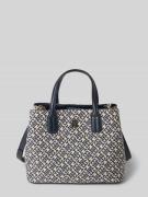 Tommy Hilfiger Henkeltasche mit Monogramm Jacquard in Blau, Größe 1