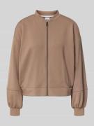 Brax Sweatjacke mit Reißverschluss Modell 'BECKY' in Taupe, Größe 40