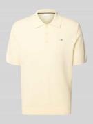 Gant Poloshirt mit Label-Stitching in Sand, Größe M
