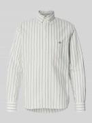 Gant Regular Fit Freizeithemd mit Motiv-Stitching in Oliv, Größe L