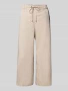 s.Oliver BLACK LABEL Wide Leg Culotte aus Popeline in Beige, Größe 46