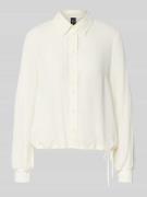 Marc Cain Regular Fit Bluse mit Schnürung in Weiss, Größe 34
