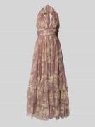 LACE & BEADS Abendkleid mit V-Ausschnitt in Rose, Größe S