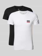 Levi's® Slim Fit T-Shirt im 2er-Pack in Black, Größe XL