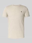 Polo Ralph Lauren Custom Slim Fit T-Shirt mit Label-Stitching in Hellg...