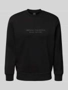 ARMANI EXCHANGE Sweatshirt mit Label-Print und Rundhalsausschnitt in B...