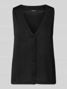 OPUS Top mit V-Ausschnitt Modell 'ITTA' in Black, Größe 36