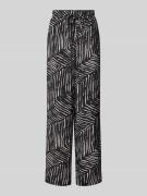 OPUS Stoffhose aus Viskose mit elastischem Bund Modell 'Marou' in Blac...