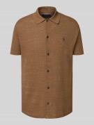 Polo Ralph Lauren Regular Fit Poloshirt aus Baumwoll-Leinen-Mix und Kn...