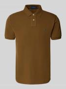 Polo Ralph Lauren Custom Slim Fit Poloshirt mit Label-Stitching in Mit...