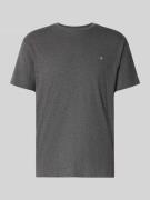 Gant Regular Fit T-Shirt mit Label-Stitching in Dunkelgrau, Größe L