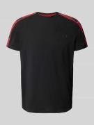 HUGO T-Shirt mit Label-Stitching Modell 'LIAM' in Black, Größe L