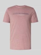 Lindbergh T-Shirt mit Label-Print in Mauve, Größe L