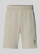 CHAMPION Sweatshorts mit Logo-Print Modell 'TAPE' in Beige, Größe L