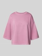 Jake*s Casual Oversized Sweatshirt mit gerippten Abschlüssen in Mauve,...