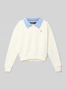 Polo Ralph Lauren Teens Sweatshirt mit Polokragen in Offwhite, Größe L