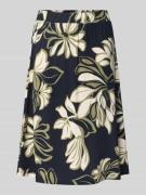 Betty Barclay Knielanger Rock mit elastischem Bund in Marine, Größe 44