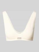 OH APRIL Bralette mit Label-Detail Modell 'Josey' in Offwhite, Größe L