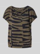 OPUS T-Shirt mit Wasserfall-Ausschnitt Modell 'Sapaya' in Khaki, Größe...