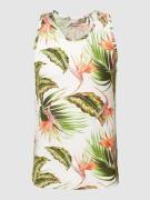 Blend Tanktop aus Baumwolle mit Allover-Print Modell 'MULTI PALM' in W...