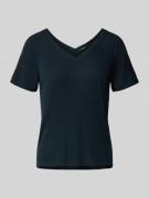 OPUS T-Shirt mit V-Ausschnitt Modell 'Savella' in Dunkelblau, Größe 36