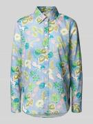 Christian Berg Woman Regular Fit Hemdbluse im Allover-Look in Lagune, ...